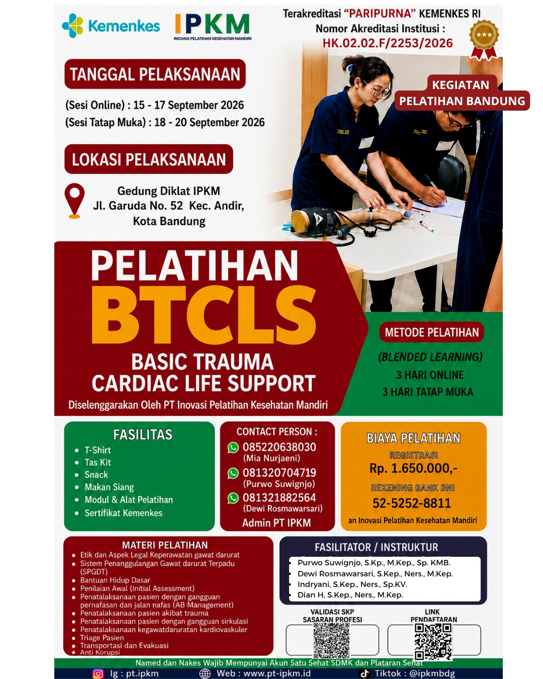 🔥 OPEN REGISTRASI PELATIHAN BTCLS – SEPTEMBER 2026!🔥