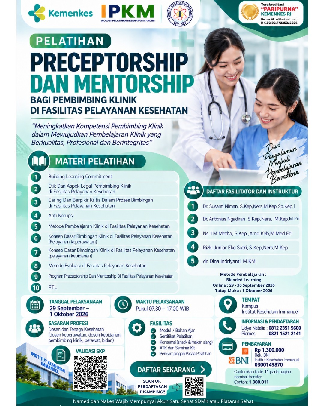 PELATIHAN PRECEPTORSHIP DAN MENTORSHIP